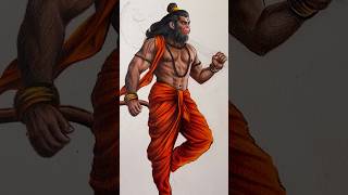 Hanuman Ji Drawing, #shorts #art #hanuman