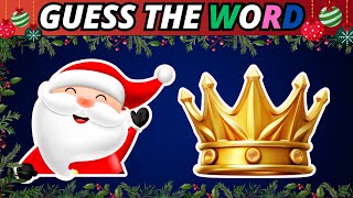 Can you guess the WORD by emoji in 10 minutes?🧠❄️⚽️ |Chrismas Quiz|🎅🏼👑