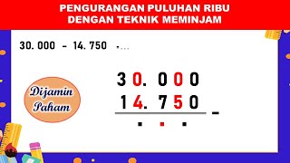 Matematika - Pengurangan puluhan ribu dengan teknik meminjam #kurikulummerdeka #pengurangan