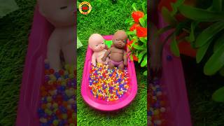 Satisfying Video ASMR l Mixing Candy with Making Rainbow Bathtub Cutting Slime #shorts