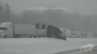 12-03-2024 Erie County, PA - Lake Effect Squall Causes MultiVehicle Pileup on I-90 Closes Interstate