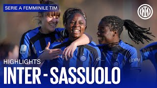 INTER 3-0 SASSUOLO | WOMEN HIGHLIGHTS | SERIE A 22/23 ⚫🔵🇮🇹