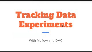 Tracking your Data Experiments with MLflow and DVC | Jeremy Jackson ThoughtWork | GeekNight