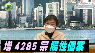 【字幕版】本港新增4,285宗新型冠狀病毒陽性檢測個案，21宗為輸入個案，其餘為本地個案；初步陽性個案約7,000宗。… (2月16日)