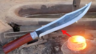 Knife Making - Forging A Very Sharp Hunting Knife From Old Bearing