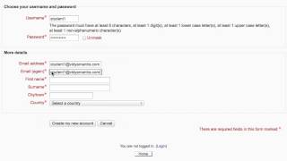 Moodle - Unable to login