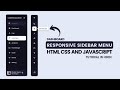 Responsive Sidebar Menu Using HTML CSS And JAVASCRIPT | Dashboard Sidebar Menu | Code4education