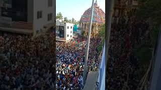 Viral Video of The 96 feet tall Chariot of Thiruvarur Temple. It weighs around 300 tons