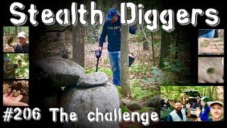 The challenge #206 NH Metal detecting abandoned colonial 1700s farm digging everything ATGOLD ATPRO