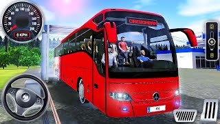 Bus Simulator : Ultimate #14 - Coach Red Bus Mercedes Multiplayer Road Driving - Android GamePlay