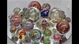 Collection of antique German handmade marbles - made around 1900