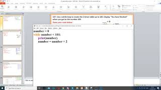 Task 107 - While loop