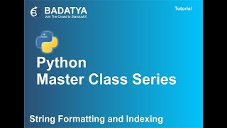 Python Tutorial in Hindi - String Formatting and Indexing