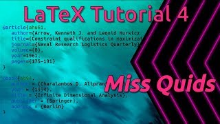 LaTeX Tutorial 4 - Referencing