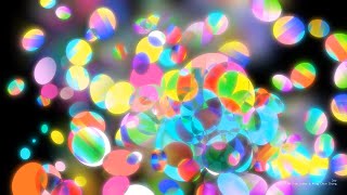 Joy.Calming generative digital art animation.Healing VFX.Relax Music,colorful&happy bubbles.VJ Loop.