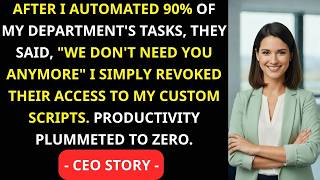 She Automated 90% of Her Job—Then Got Fired. So She Crashed the Company 💼 | #OfficeRevenge