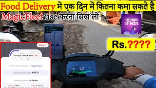 MagicPin Food Delivery Earning 🔥🔥 | Magicpin Full Day Earning | Ride on Ather 450X