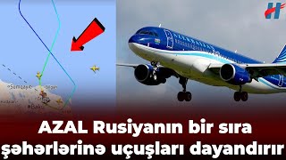 Rusiyaya uçan daha bir təyyarəmiz hücuma görə geri qayıtmalı oldu - Radar görüntüləri YAYILDI