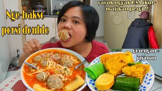 NGE-BAKSO PORSI DOUBLE ‼️Mumpung majikan pergi nggak minta di temenin