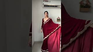 Beautiful 😍 Velvet Saree 🥻 for winter ❄️☃️ #wedding #outfitideas #viral #cataloguebyab