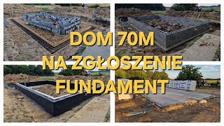 DOM 70M NA ZGŁOSZENIE FUNDAMENT, SYSTEMEM GOSPODARCZYM