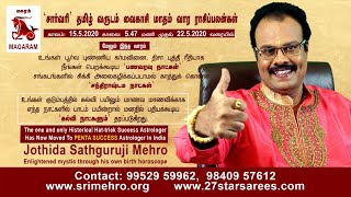 மகர-ராசி-வாரப்பலன்கள்,காலம்:15.5.2020.காலை:5.47.a.m. முதல் 22.5.2020.வரையில்.