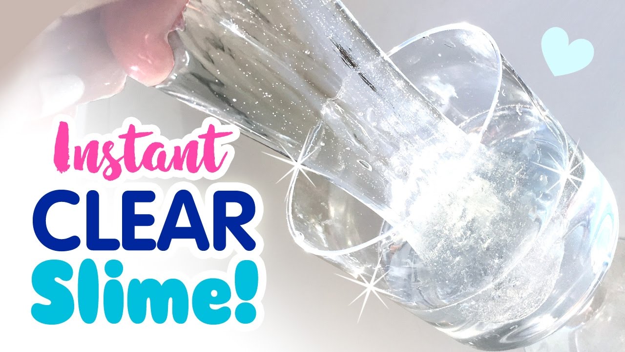 DIY INSTANT CLEAR SLIME!!! No Waiting For Bubbles! No Borax, No ...