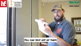Norton 1600 Series Door Closer Installation on Storefront Glass Door