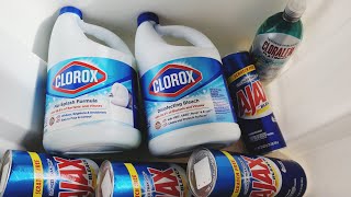 CLOROX Disinfecting BLEACH,Ajax,Dawn Soap🥵 Sponge Bleaching