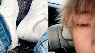 BTS V / Taehyung Showing Armys His New Celine Shoes