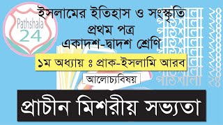 প্রাচীন মিশরীয় সভ্যতা। ইসলামের ইতিহাস ১ম পত্র। ১ম অধ্যায়।