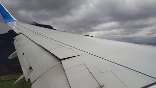 Horror Landeanflug Landung Crosswind Seitenwind Salzburg Sturm durchstarten 29.10.2017 Full HD