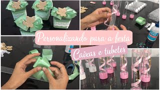 PERSONALIZANDO OS TUBETES E CAIXAS DE ACRÍLICO PARA A FESTA| Tema Bosque Encantado