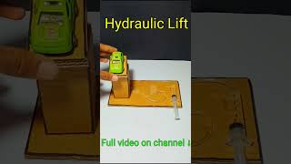 School Science Project Hydraulic Lift #youtubeshorts #shorts #short #shortvideo