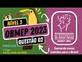 OBMEP 2023  Nível 03 | Questão 02 | Distância em Linha Reta