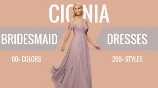 Cicinia Trinity A-Line Off The Shoulder Long Chiffon Bridesmaid Dresses