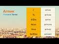 how to conjugate arriver to arrive in présent tense.