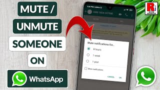 How To Mute or Unmute Someone on WhatsApp