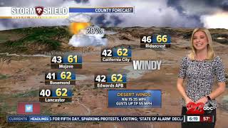 Passing clouds with near seasonal temperatures on Tuesday