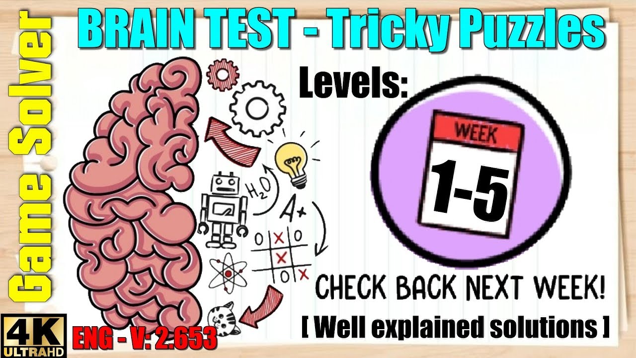 𝐁𝐑𝐀𝐈𝐍 𝐓𝐄𝐒𝐓: Tricky Puzzles || Levels Week 1, 2, 3, 4, 5 [ENG] - YouTube