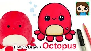 How to Draw a Cute Octopus Easy | Squishmallows