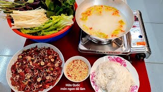 cách làm LẨU TRÂU NHÚNG MẺ thơm ngon không ngán - Hữu Quốc món ngon dễ làm