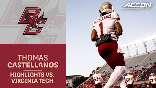 Boston College QB Thomas Castellanos Highlights vs. Virginia Tech