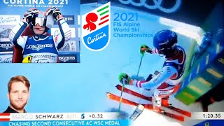 Marco Schwarz gewinnt Gold in der Alpinen Kombination der Herren | WM Cortina