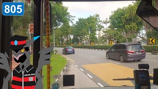 [4K 全区間前面展望] SBS Transit Bus Service 805 義順バスターミナル - 義順中央 - 義順4/1丁目 - 義順41街 (循環)