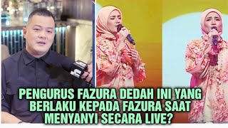 Pengurus akhirnya dedah apa yang berlaku kepada Fazura ketika menyanyi secara live?