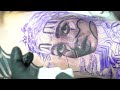 tattoo timelapse chicano style payasa