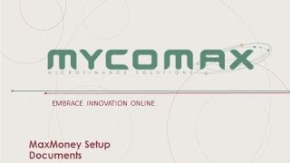 MaxMoney Document Setup - presentation