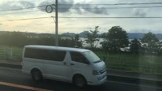 特急 やくも 17号 車窓 米子→松江/ 山陰本線 米子1723発(出雲市行)