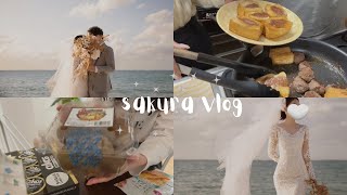 社会人の休日vlog🌼ブライダルフォト👰‍♀️簡単レシピ、カフェ☕️購入品紹介